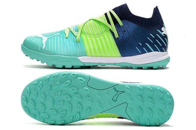Chuteira Society Puma Future Z TF Blue/Yellow/Green - Low - DA Sports Oficial