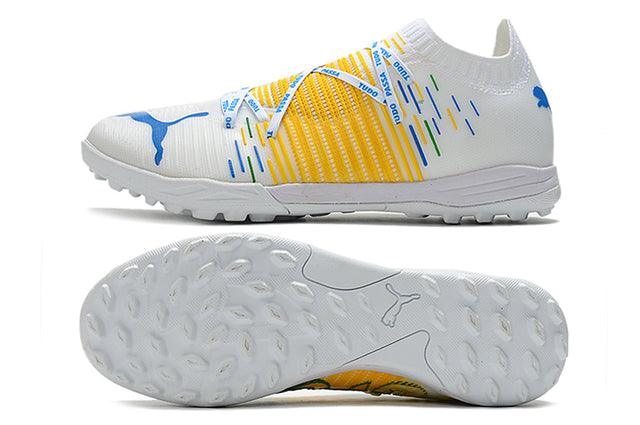 Chuteira Society Puma Future Z TF White/Yellow – DA Sports Oficial