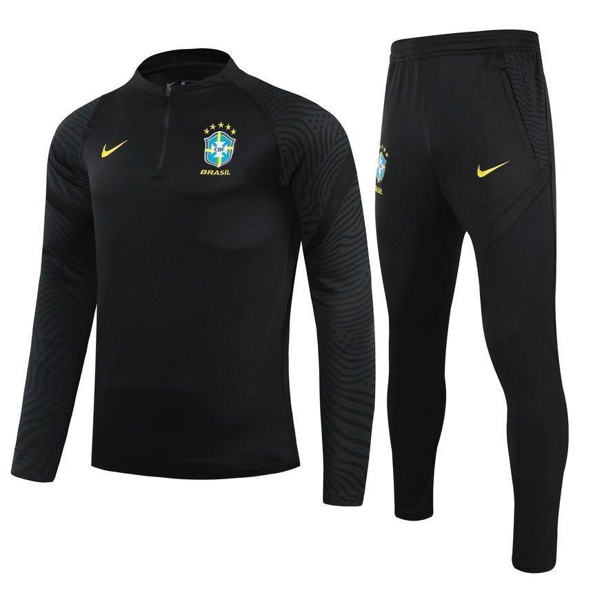 Conjunto Seleção Brasil 22/23 Preto - Nike - Com Ziper - DA Sports Oficial