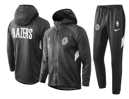 Conjunto Nike NBA Therma Flex Portland Trail Blazer Preto Treino