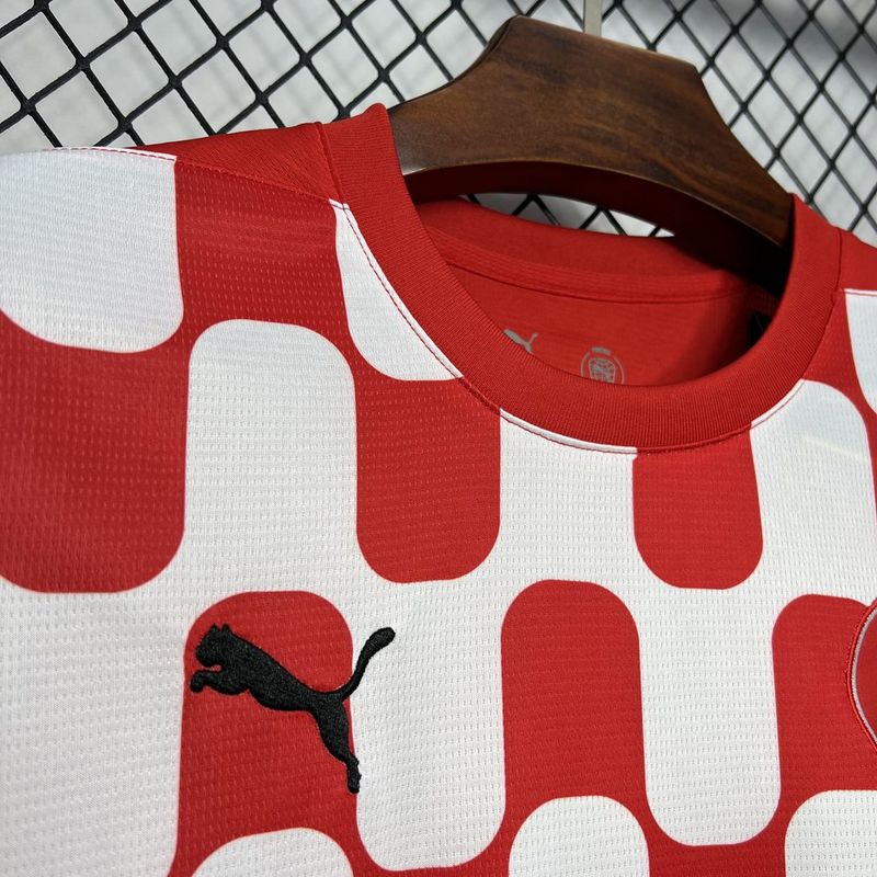 Camisa Girona I 24/25  Puma - Vermlha e Branco