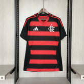 Camisa Flamengo I 2025  s/n° Torcedor Adidas Masculina - Vermelho+Preto