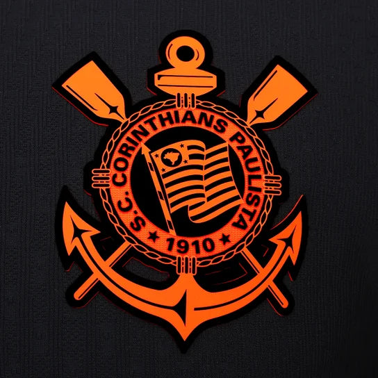 [PRÉ-VENDA] Camisa Nike Corinthians (Total 90) III 2025 - Preta e Laranja - Masculina - Jogador