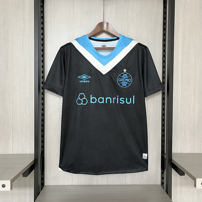 Camisa Grêmio III 24/25  Torcedor Umbro Masculina - Preto+Branco