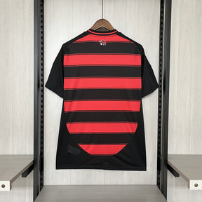 Camisa Flamengo I 2025  s/n° Torcedor Adidas Masculina - Vermelho+Preto