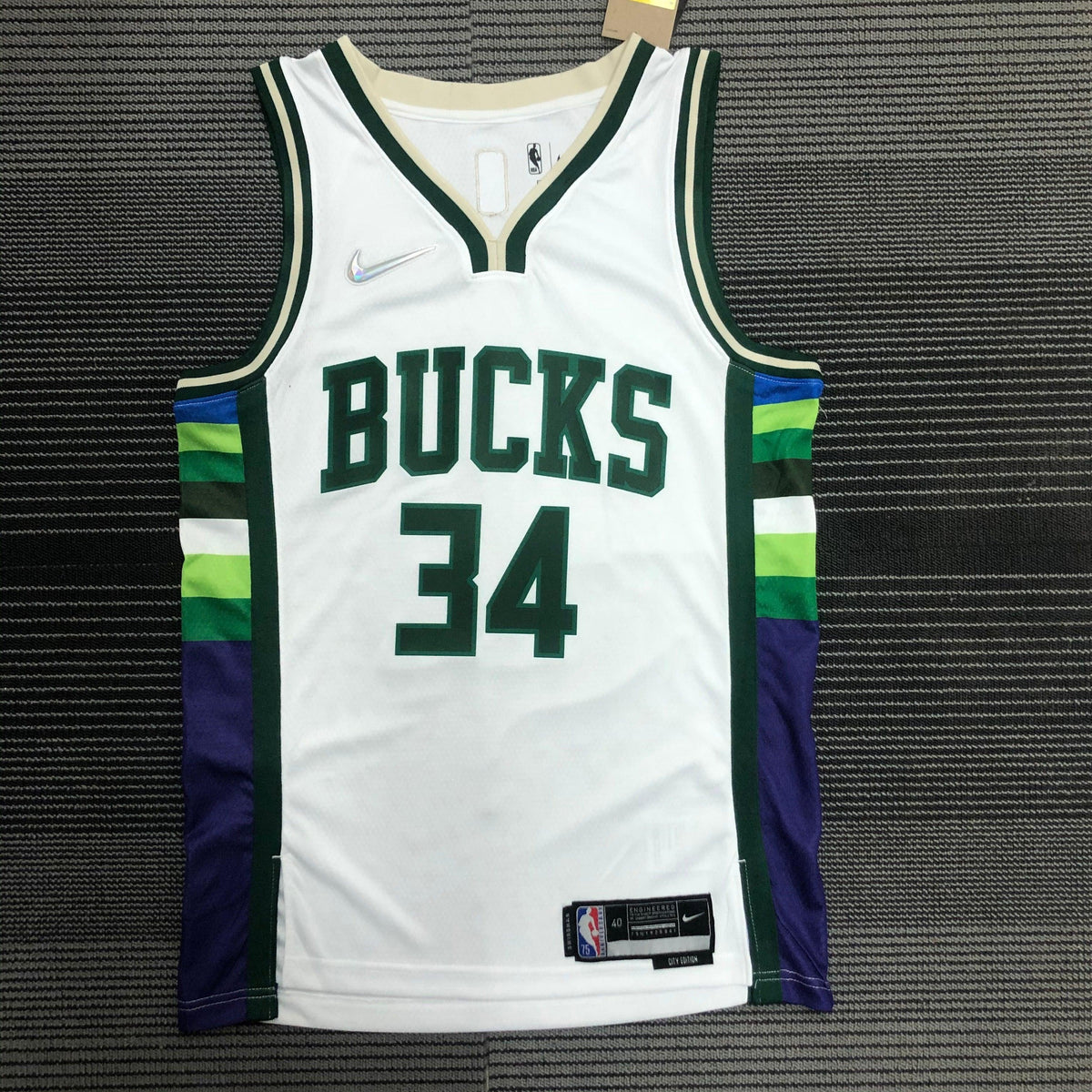 Regata NBA Milwaukee Bucks City Edition Diamante 75th Masculina