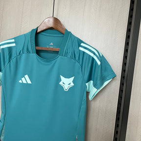 Camisa Cruzeiro 25/26 Treino Adidas Feminina - Azul Turquesa+Branco