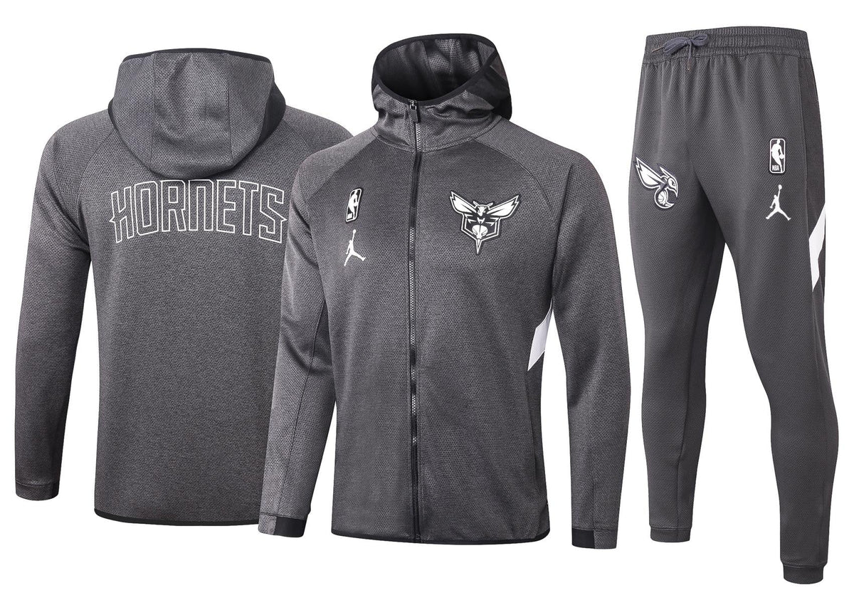 Conjunto Nike NBA Therma Flex Charlotte Hornets Preto Treino