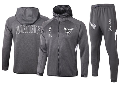 Conjunto Nike NBA Therma Flex Charlotte Hornets Preto Treino