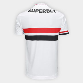 [PRÉ-VENDA]  Camisa São Paulo 25/26 Casa New Balance Masculina - Branco+Vermelho - Jogador