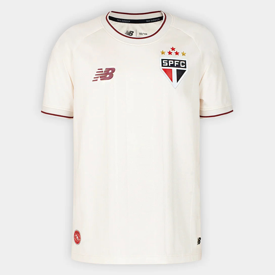Camisa São Paulo Comemorativa 2026/27 Torcedor New Balance - Off White+Vinho