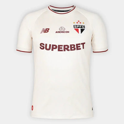 Camisa São Paulo Comemorativa 2026/27 Torcedor New Balance - Off White+Vinho