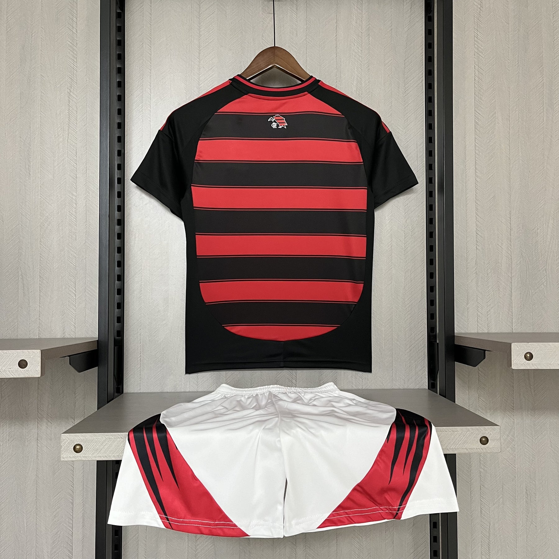 Kit Infantil  Flamengo I 2025 s/n° Torcedor Adidas - Vermelho+Preto