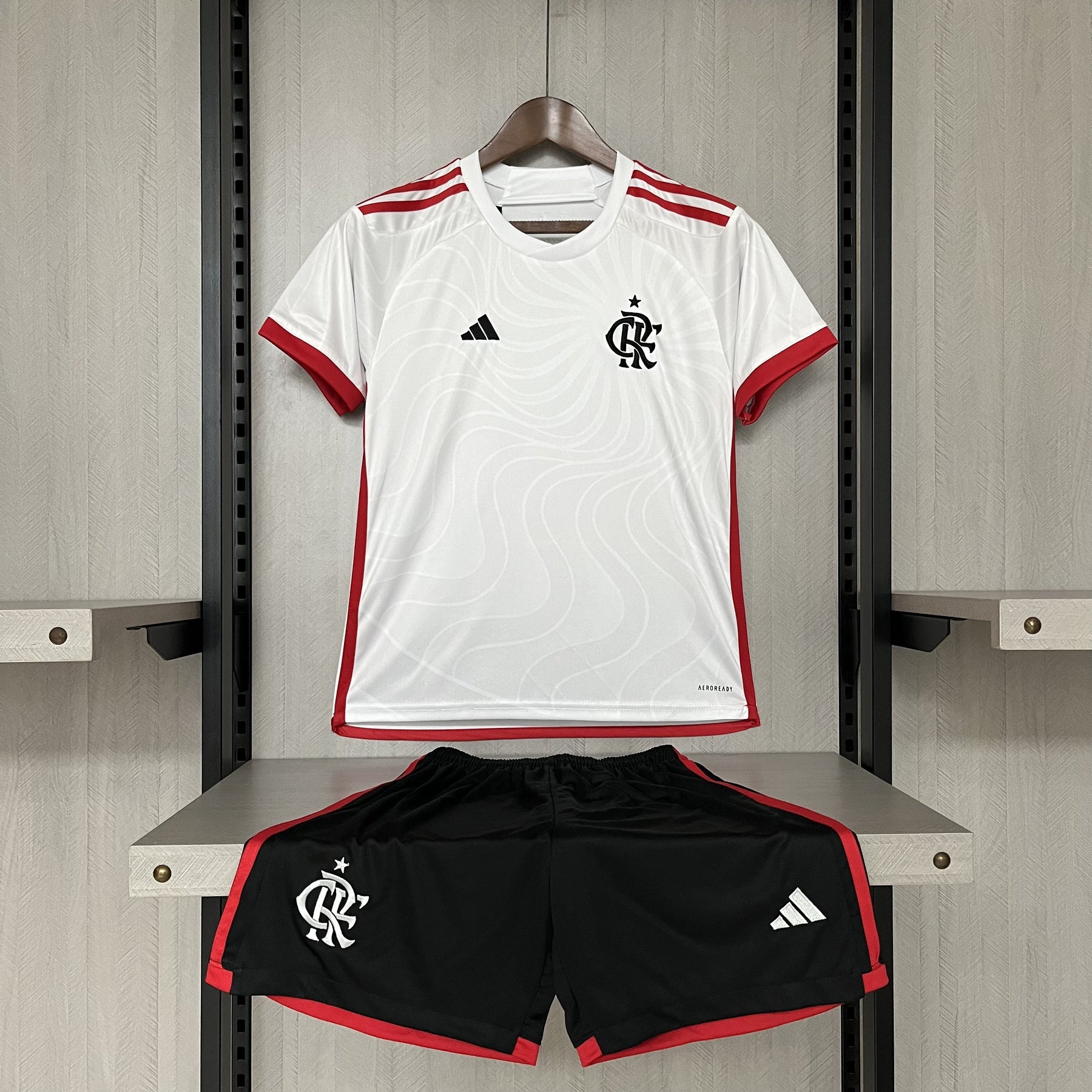 Kit Infantil  Flamengo II 24/25 s/n° Torcedor Adidas - Branco