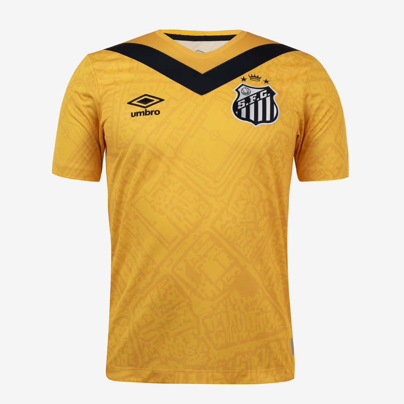 Camisa do Santos III 24/25  Amarela e preta