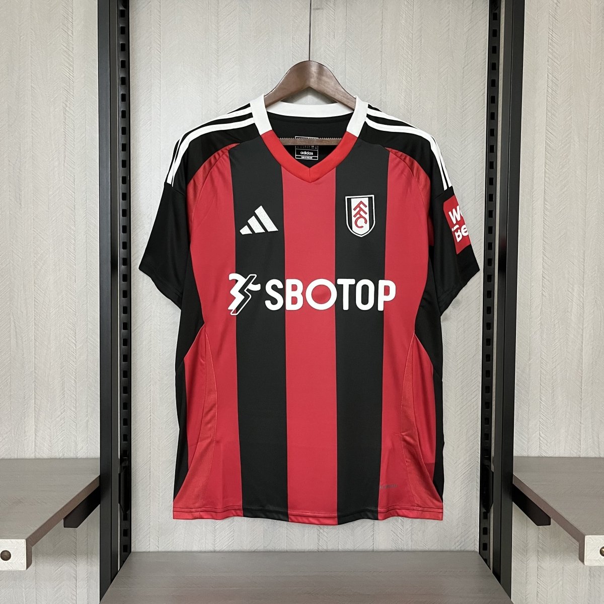Camisa Fullham lI 24/25 Adidas - Preta e Vermelha