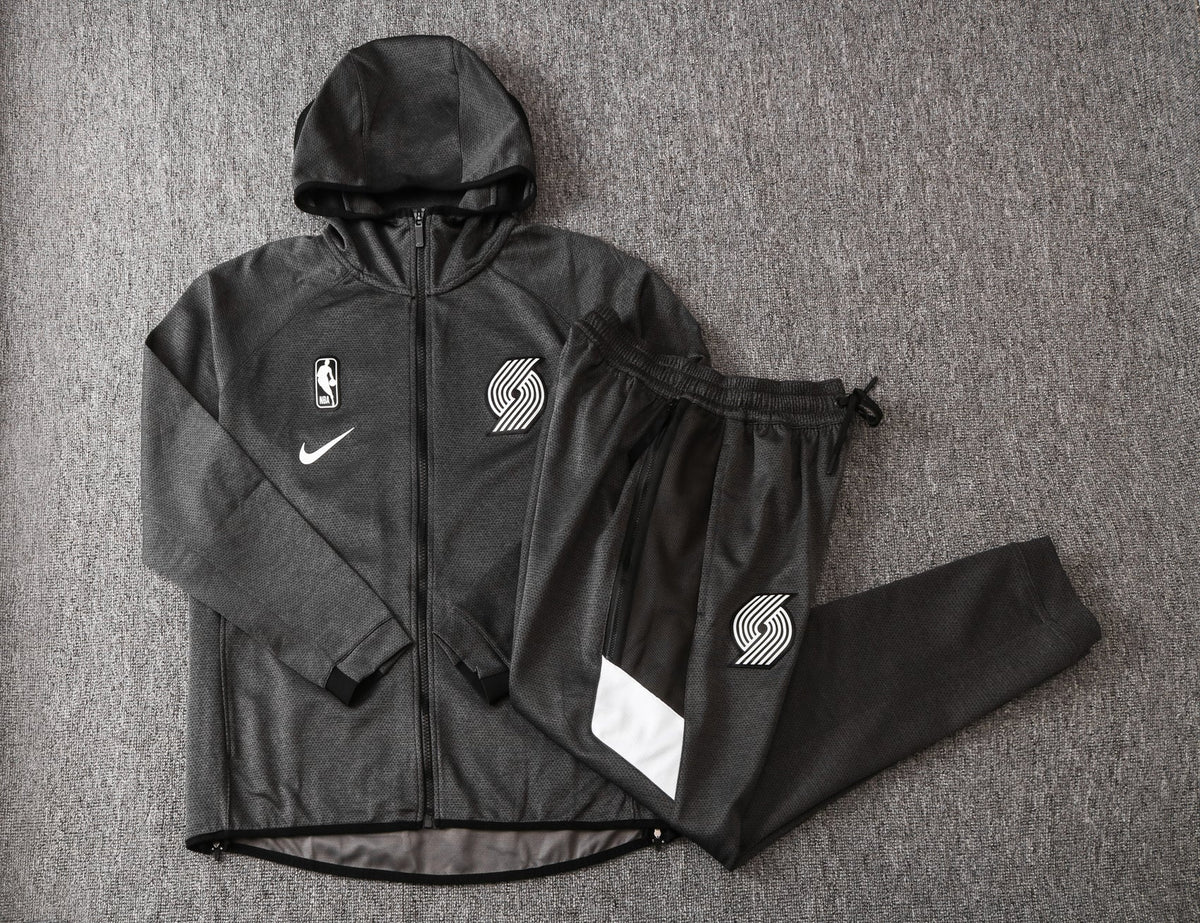 Conjunto Nike NBA Therma Flex Portland Trail Blazer Preto Treino