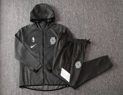 Conjunto Nike NBA Therma Flex Portland Trail Blazer Preto Treino