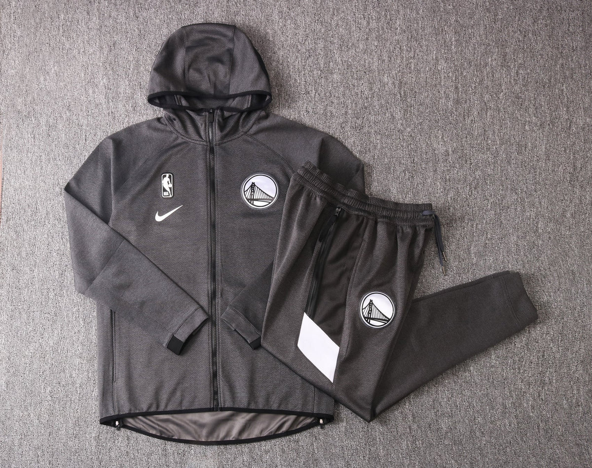 Conjunto Nike NBA Therma Flex Golden State Warriors Preto Treino