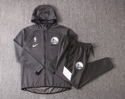 Conjunto Nike NBA Therma Flex Golden State Warriors Preto Treino