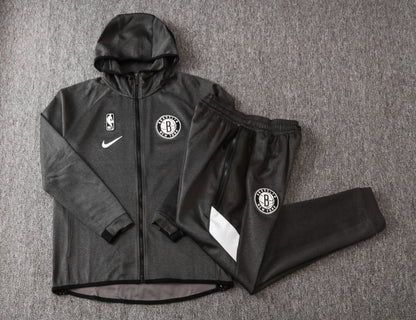 Conjunto Nike NBA Therma Flex Brooklyn Nets Preto Treino