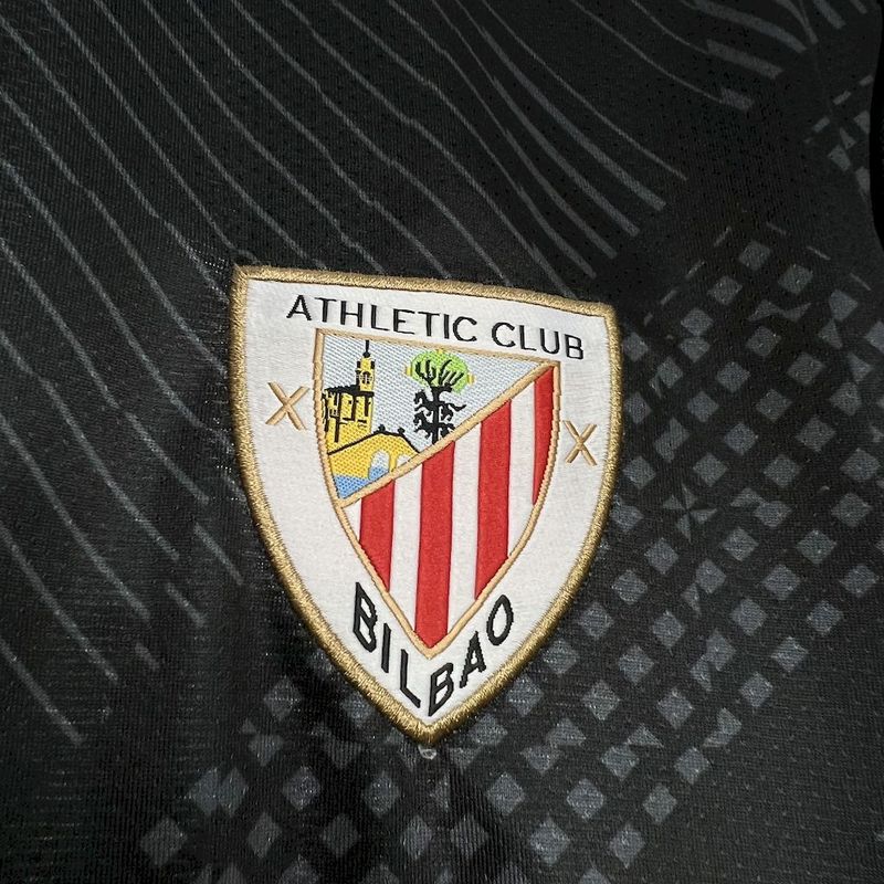 Camisa Athletic Bilbao Goleiro 24/25 s/n° Torcedor Masculino - Preto