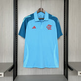 Camisa Polo Flamengo Algodão Tiro 24 Adidas Masculina - Azul