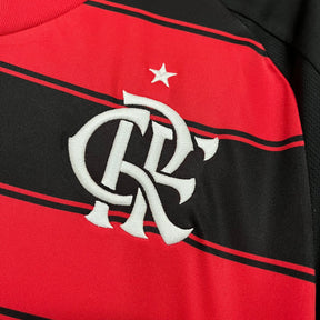 Camisa Flamengo I 2025  s/n° Torcedor Adidas Masculina - Vermelho+Preto