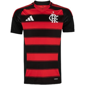 Camisa Flamengo I 2025 s/n° Torcedor Adidas Masculina - Vermelho+Preto