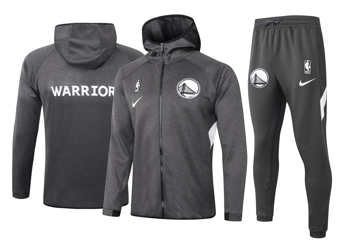 Conjunto Nike NBA Therma Flex Golden State Warriors Preto Treino