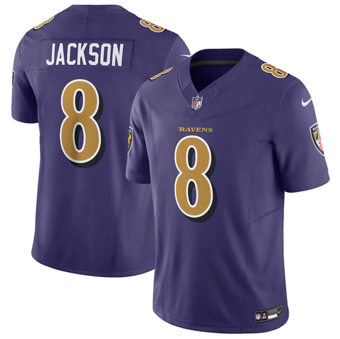 Camisa NFL Baltimore Ravens Vapor F.U.S.E. Limited Jersey Roxa/Dourado