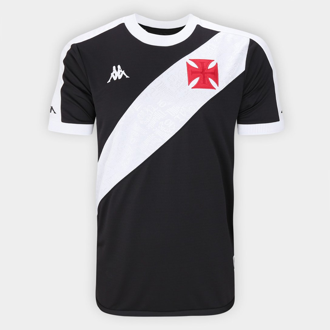 Camisa Vasco I 24/25 Kappa Masculina - Preta (Roberto Dinamite)