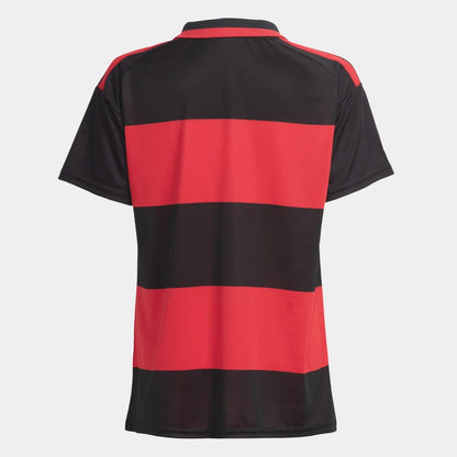 Camisa Flamengo I 26/27 Torcedor Adidas Feminina - Vermelho+Preto