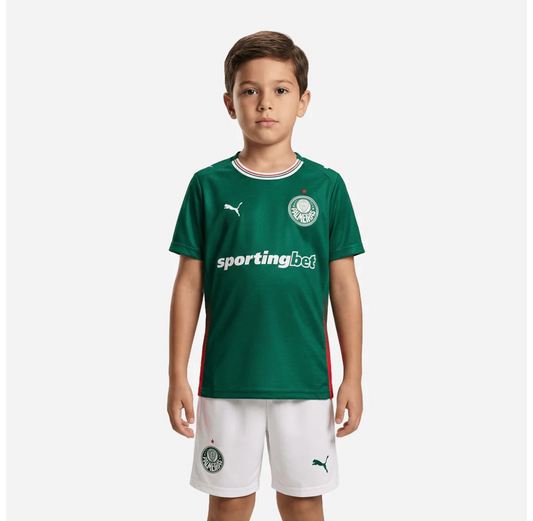 [PRÉ-VENDA] Conjunto Infantil Puma Palmeiras 2026/27