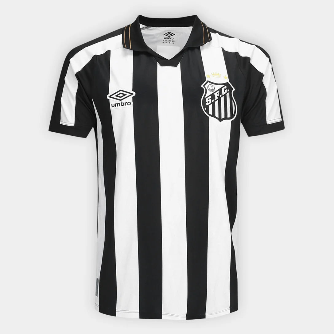 Camisa Santos II 2026/27 Torcedor Umbro Masculina - Branco+Preto