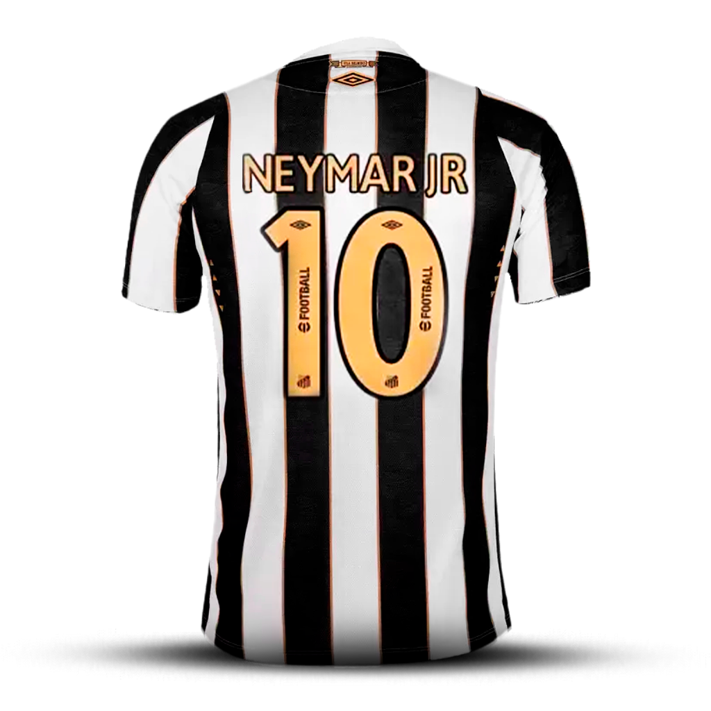 Camisa do Santos 24/25 Preta e Branca (Neymar JR 10 Incluso)