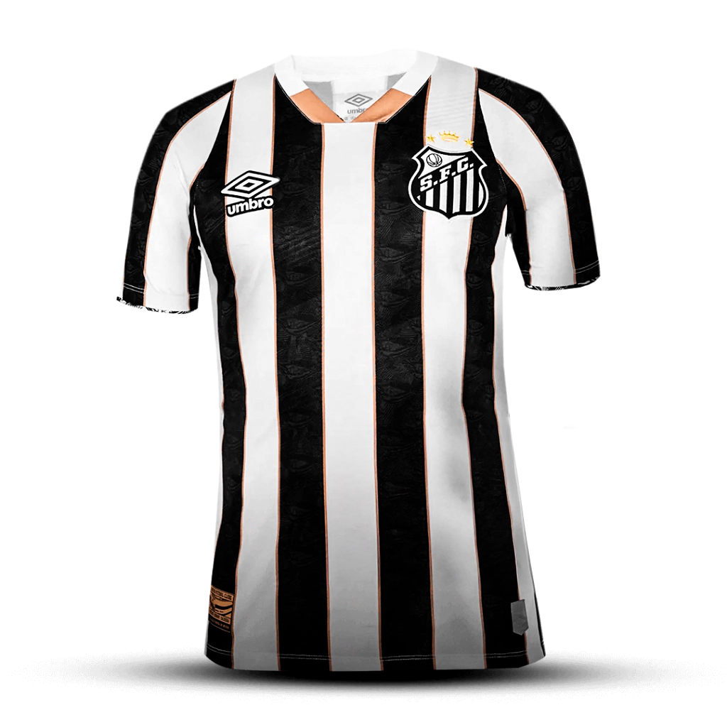 Camisa do Santos 24/25 Preta e Branca (Neymar JR 10 Incluso)