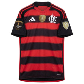 Camisa Flamengo I 2025 Torcedor Adidas Masculina - Vermelho+Preto