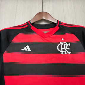 Kit Infantil  Flamengo I 2025 s/n° Torcedor Adidas - Vermelho+Preto