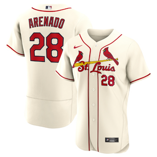 Camisa MLB Saint Louis Cardinals Jersey Creme Authentic