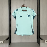 Camisa Cruzeiro 25/26 Treino Adidas Feminina - Azul Turquesa