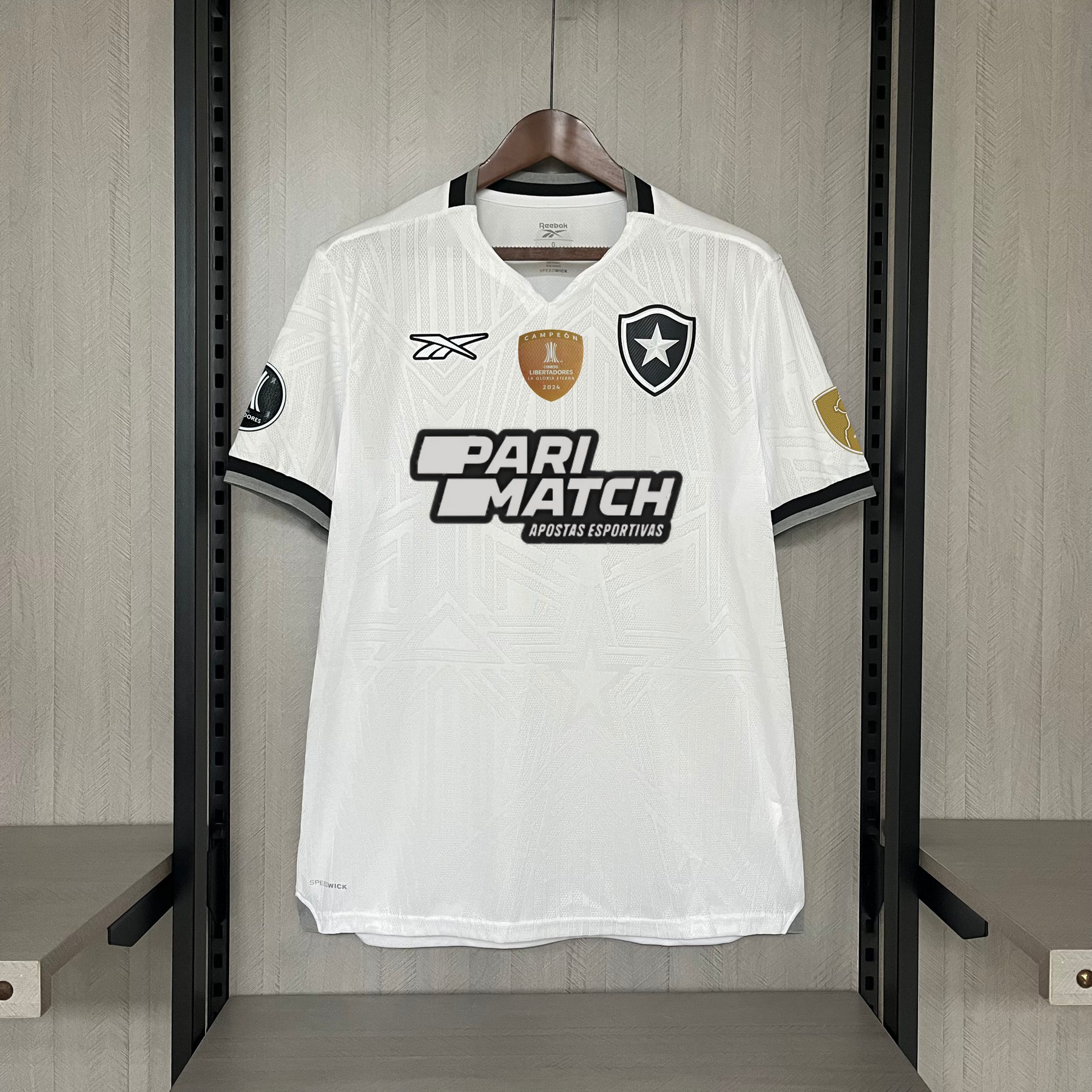 Camisa Reebok Botafogo 24/25 Casa -  Branca  (Com todos patrocinadores)