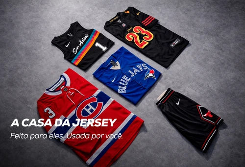 A casa da jersey: camisas de NBA, NFL, MLB e NHL