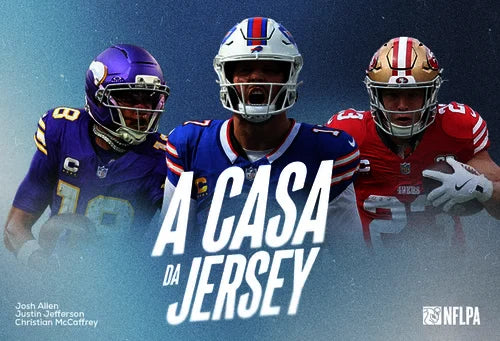 A casa da jersey: camisas NFL de Josh Allen, Justin Jefferson e Christian McCaffrey