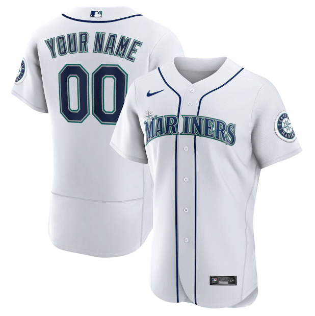Camisa MLB Seattle Mariners Branca Authentic