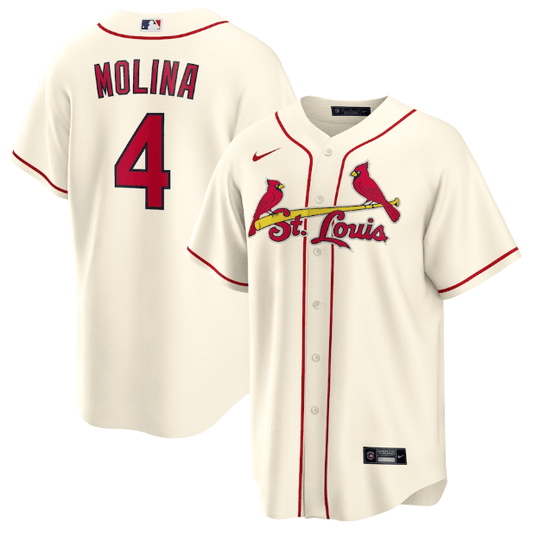 Camisa MLB Saint Louis Cardinals Creme Torcedor