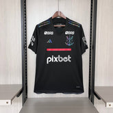 Camisa Adidas Flamengo III 23/24 Preta (Com patrocinios) - DA Sports Oficial