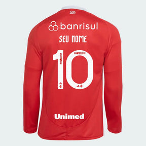 Camisa adidas Internacional Manga Longa 2025/26 I Com Patrocínios - DA Sports Oficial