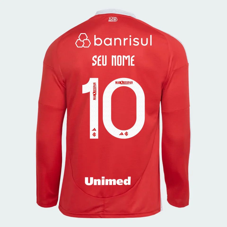 Camisa adidas Internacional Manga Longa 2025/26 I Com Patrocínios - DA Sports Oficial