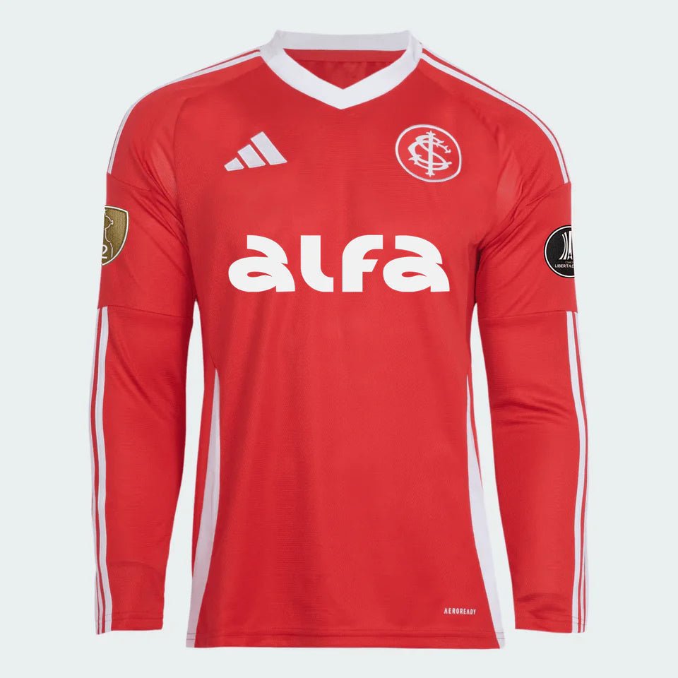 Camisa adidas Internacional Manga Longa 2025/26 I Com Patrocínios - DA Sports Oficial